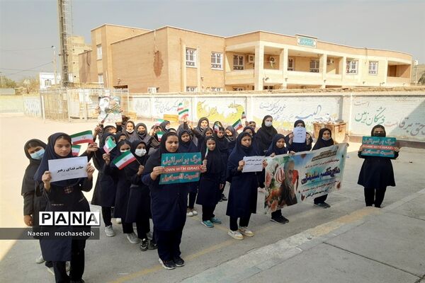 پویش لبیک یا خامنه‌ای در مدارس دخترانه شهرستان شادگان
