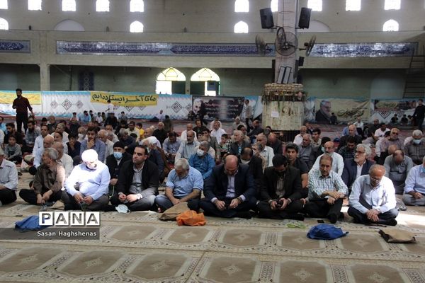 مراسم نمازجمعه و تشییع پیکرشهیدمدافع حرم باحضور استاندارتهران در اسلامشهر