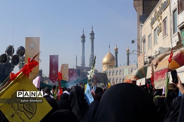 کاروان نمادین ورود حضرت فاطمه معصومه(س) به قم