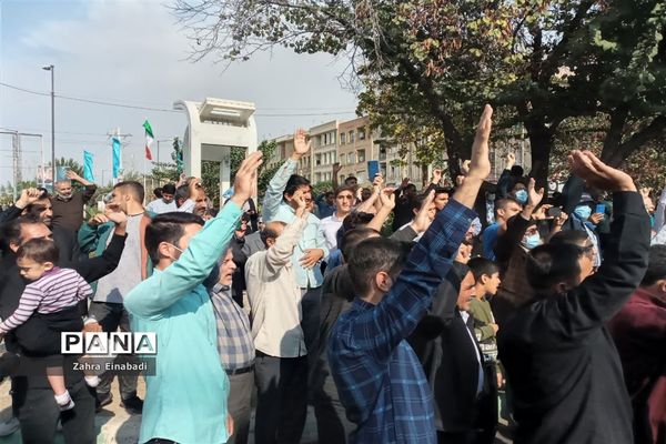 راهپیمایی مردم ملارد به مناسبت حادثه تروریستی شهدای حرم شاهچراغ (ع)
