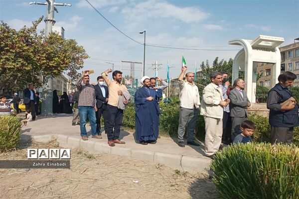 راهپیمایی مردم ملارد به مناسبت حادثه تروریستی شهدای حرم شاهچراغ (ع)