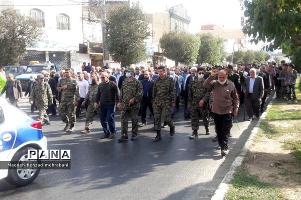 راهپیمایی باشکوه مردم شهرستان قرچک