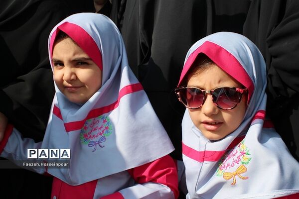 مراسم تشییع و وداع با «شهید امیر‌کمندی» در شهرستان بهارستان