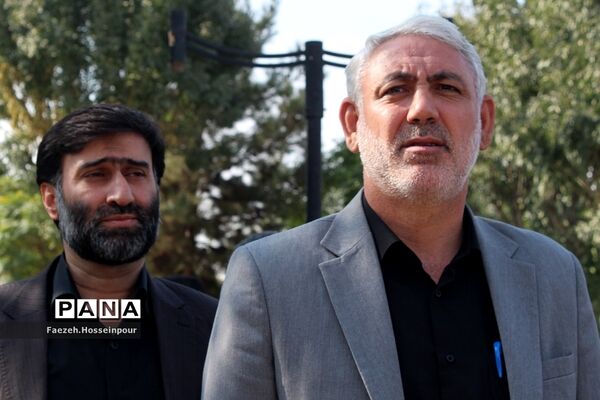 مراسم تشییع و وداع با «شهید امیر‌کمندی» در شهرستان بهارستان