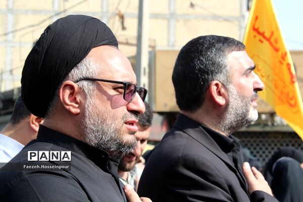 مراسم تشییع و وداع با «شهید امیر‌کمندی» در شهرستان بهارستان