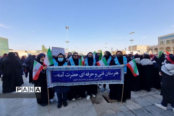 تجمع نوجوانان تمدن‌ساز اهوازی در ٨ آبان سالروز شهادت حسین فهمیده