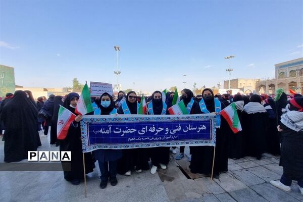 تجمع نوجوانان تمدن‌ساز اهوازی در ٨ آبان سالروز شهادت حسین فهمیده