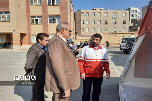 اجرای مانور پدافند غیرعامل در مدرسه دخترانه بعثت در شهرری