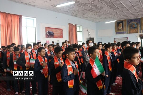 زنگ استکبار ستیزی و صبحگاه مشترک تشکل‌های دانش‌آموزی مشهد