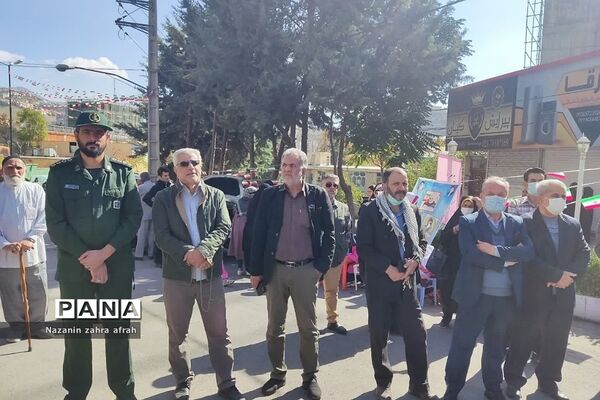 راهپیمایی ۱۳ آبان، با شعار «حماسه ایستادگی، مقاومت و استکبارستیزی» در رودهن