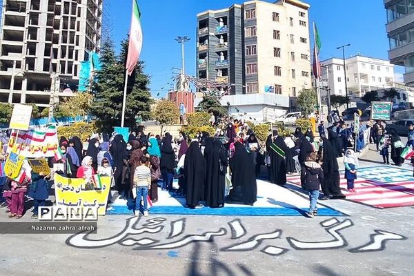 راهپیمایی ۱۳ آبان، با شعار «حماسه ایستادگی، مقاومت و استکبارستیزی» در رودهن