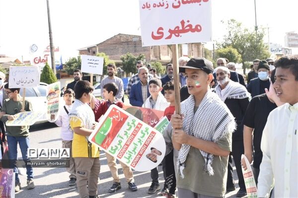 راهپیمایی روز دانش‌آموز در بهنمیر