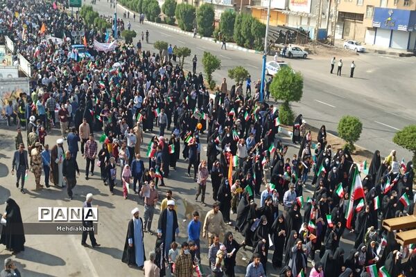 اهوازی‌ها در راهپیمایی ۱۳ آبان حماسه آفریدند