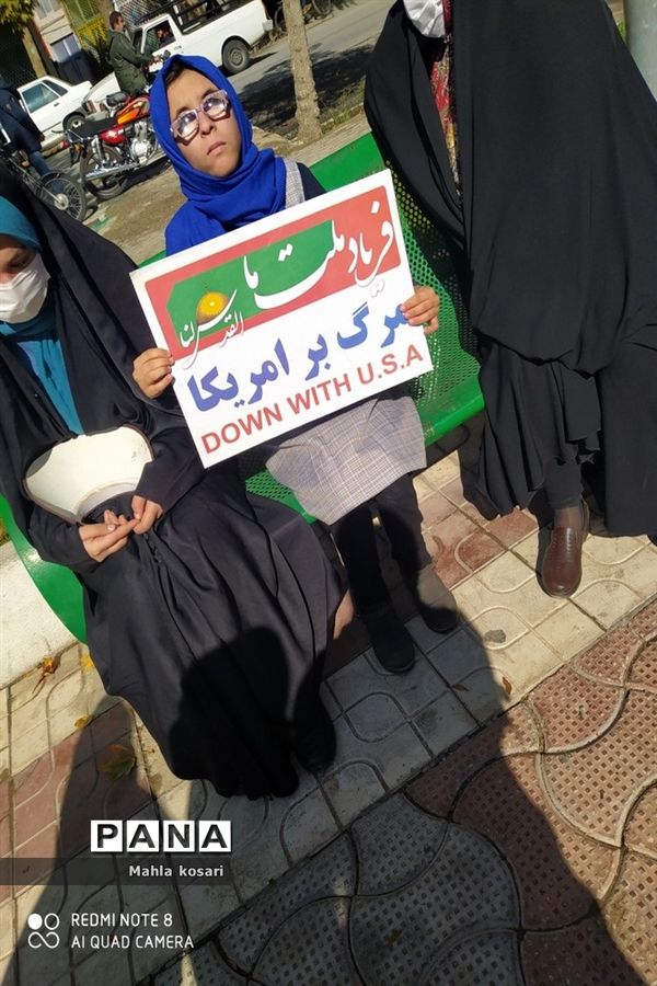 حضور پرشور دانش‌آموزان شهرستان اقلید در راهپیمایی روز عزت آفرینی