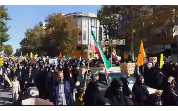 طنین شعار «مرگ بر آمریکا» در شاهرود / فیلم