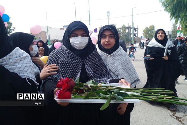 راهپیمایی ‌13 آبان در شهرستان کوشک