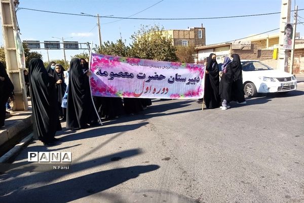 راهپیمایی 13 آبان در روستاهای قم