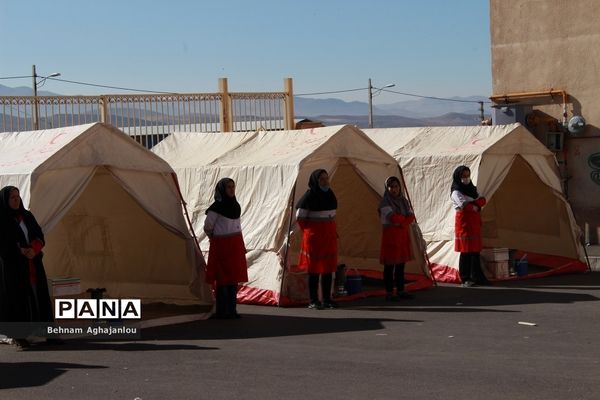 مانور زلزله، تخلیه و اسکان اضطراری در زنجان