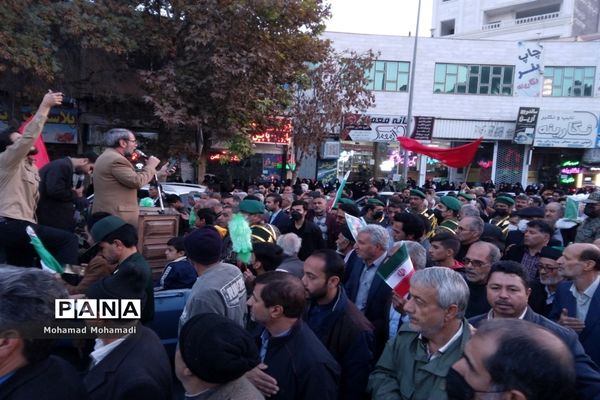 تشییع باشکوه شهید بسیجی مدافع امنیت حسن براتی در کاشمر