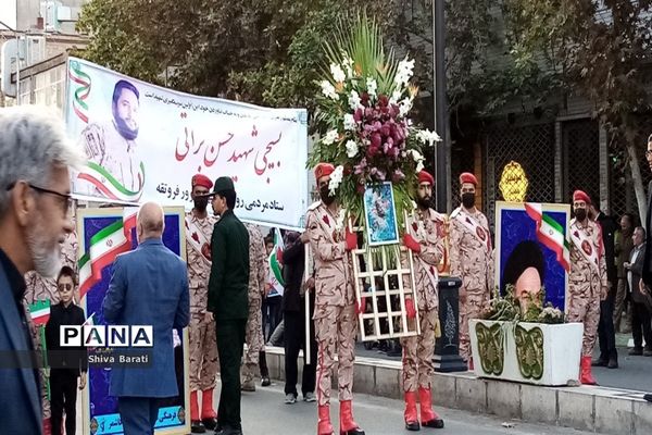 تشییع باشکوه شهید بسیجی مدافع امنیت حسن براتی در کاشمر