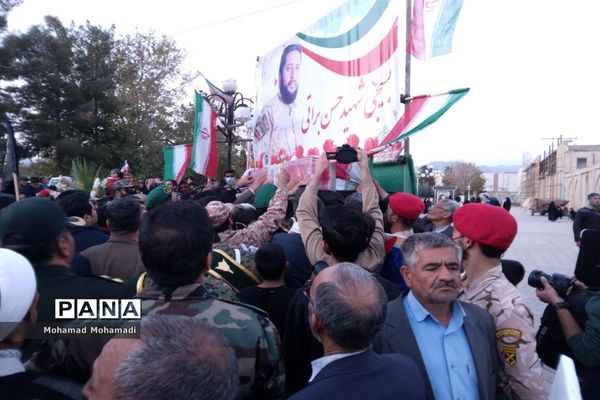 تشییع باشکوه شهید بسیجی مدافع امنیت حسن براتی در کاشمر