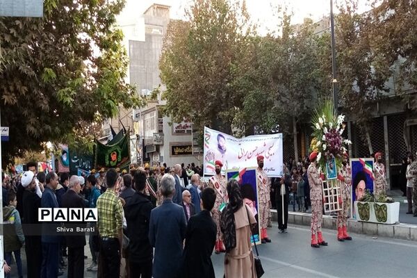 تشییع باشکوه شهید بسیجی مدافع امنیت حسن براتی در کاشمر
