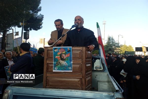 تشییع باشکوه شهید بسیجی مدافع امنیت حسن براتی در کاشمر