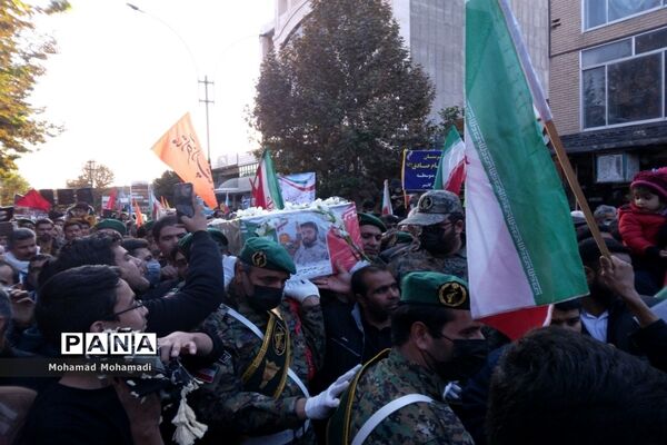 تشییع باشکوه شهید بسیجی مدافع امنیت حسن براتی در کاشمر