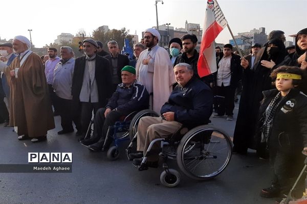 مراسم تشییع پیکر شهید حسن براتی در مشهد مقدس