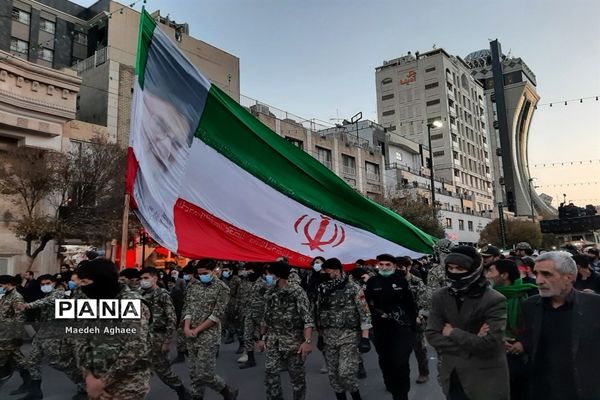 مراسم تشییع پیکر شهید حسن براتی در مشهد مقدس