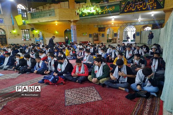 دعای ندبه در جوار مزار شهدای گمنام اردوگاه شهید‌باهنر