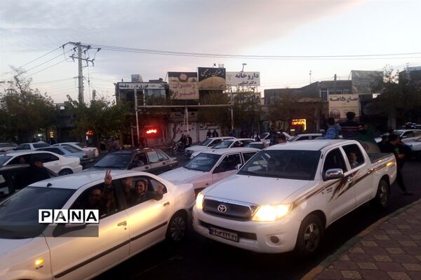 شادی مردم‌تربت جام پس از برد تیم‌ملی فوتبال کشور