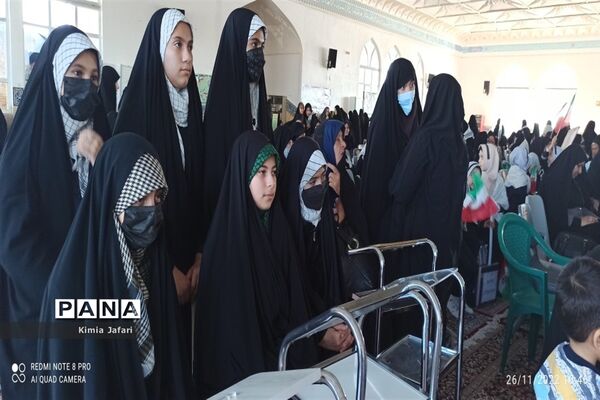 حضور پرشکوه دانش‌آموزان کاشمری در همایش بزرگ اقتدار بسیج