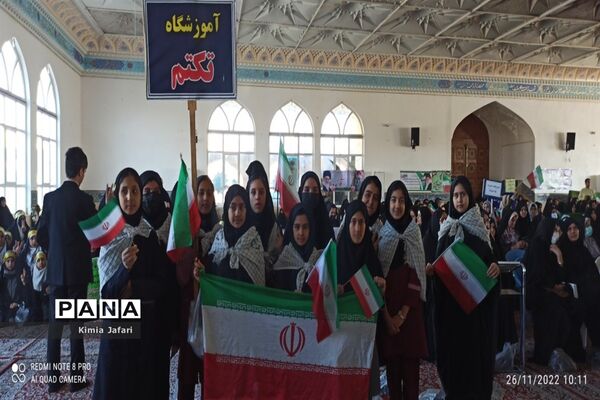 حضور پرشکوه دانش‌آموزان کاشمری در همایش بزرگ اقتدار بسیج