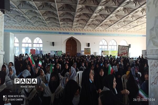 حضور پرشکوه دانش‌آموزان کاشمری در همایش بزرگ اقتدار بسیج