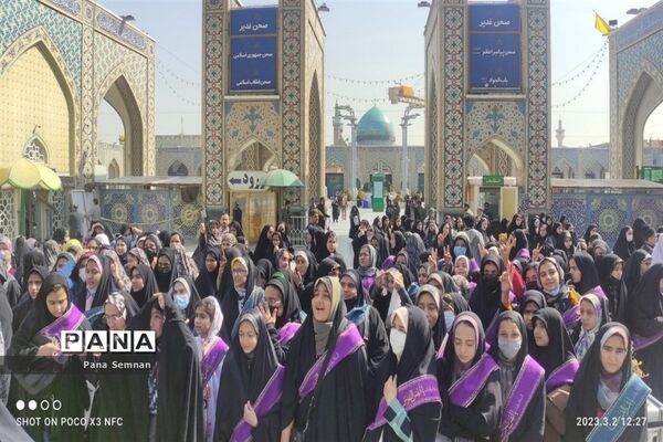 اعزام دانش‌آموزان دختر زیارت اولی استان سمنان به مشهد مقدس