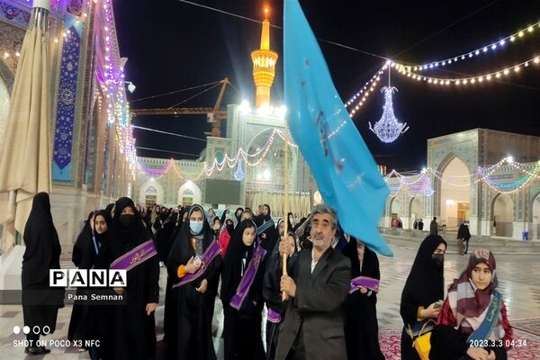 اعزام دانش‌آموزان دختر زیارت اولی استان سمنان به مشهد مقدس