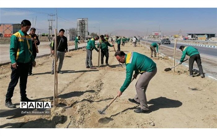 آیین کاشت پانزده هزار نهال درخت در شیروان برگزار شد