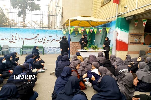 آموزش کاشت و نگهداری گیاهان آپارتمانی در دبیرستان نرجس منطقه ۱۳