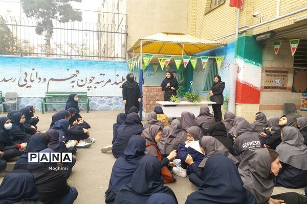 آموزش کاشت و نگهداری گیاهان آپارتمانی در دبیرستان نرجس منطقه ۱۳
