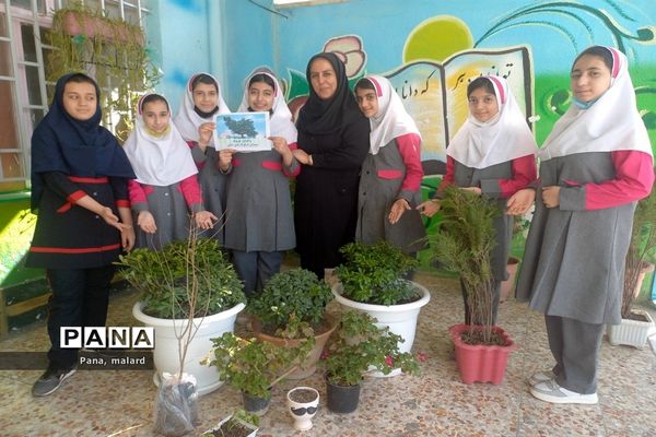 کاشت نهال در مدارس شهید همت و شکوفه‌های دانش ملارد