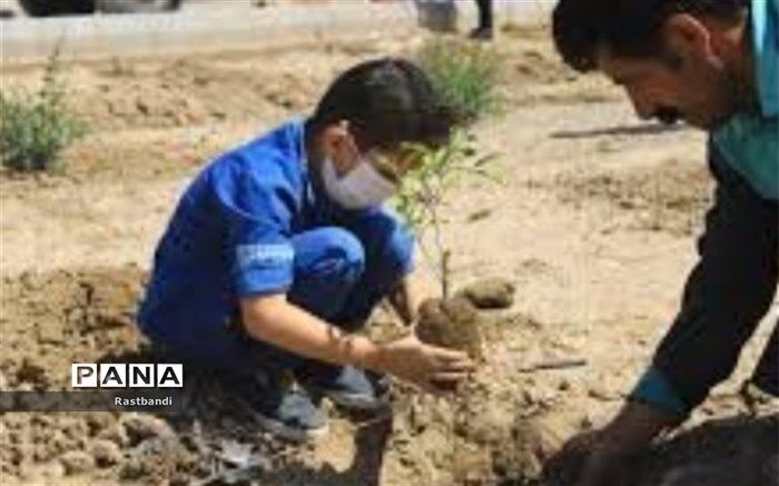 ۳ هزار نهال با دستان پرمهر کودکان کار، در بوستان جنگلی سرخه حصار کاشته می‌شود