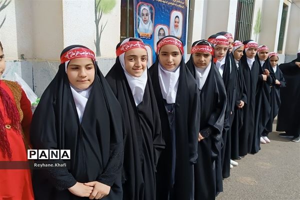 جشن نیکوکاری و درختکاری  در مدرسه مسلم صادقی شریف‌آباد پاکدشت