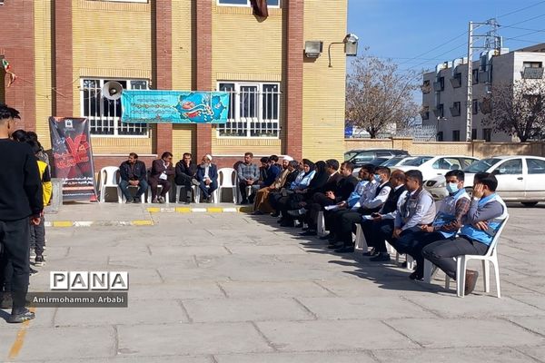 مانور آتش‌نشانی و اورژانس در مدارس تربت جام