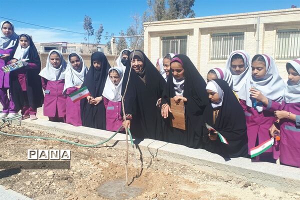 کاشت نهال در مدارس ابرکوه به مناسبت روز درختکاری