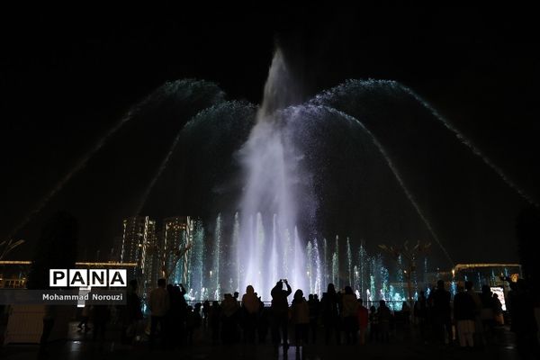 پایکوبی آب و نور در شب شکفتن گل نرگس