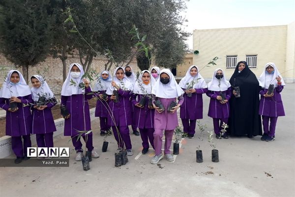پویش درختکاری دبستان عفت ناحیه یک