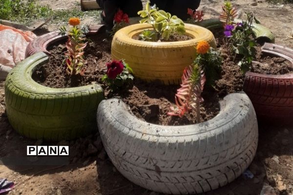 کاشت نهال در مدارس کارون توسط دانش‌آموزان