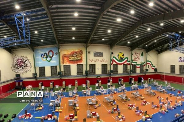 توزیع تجهیزات کامل اتاق بهداشت و اقلام ورزشی مدارس منطقه دماوند