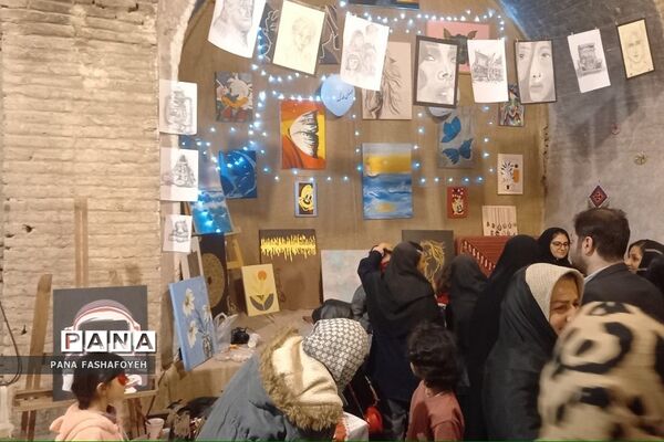 غرفه آثار هنری هنرستان فدک در جشنواره بومی محلی اقوام ایرانی فشافویه